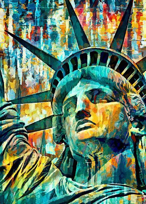 Statue Of Liberty An01 Painting By Sampadart Gallery Pixels