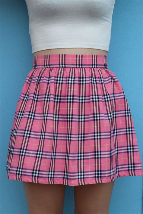 Clueless Inspired Pink Tartan Skirt Clueless Outfits Trending