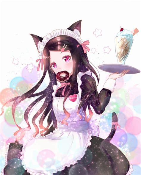 Catgirl Maid Nezuko 🌸 Nezuko Anime Wolf Girl Manga Anime Girl Kawaii