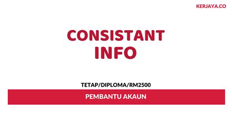Jawatan Kosong Terkini Consistant Info ~ Pembantu Akaun ...
