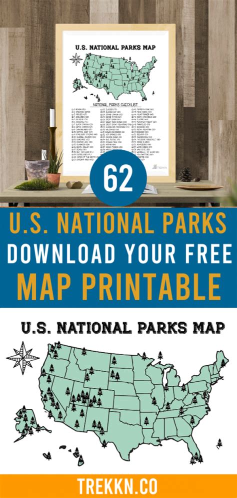 Your Printable U S National Parks Map With All Parks National Parks Map Us