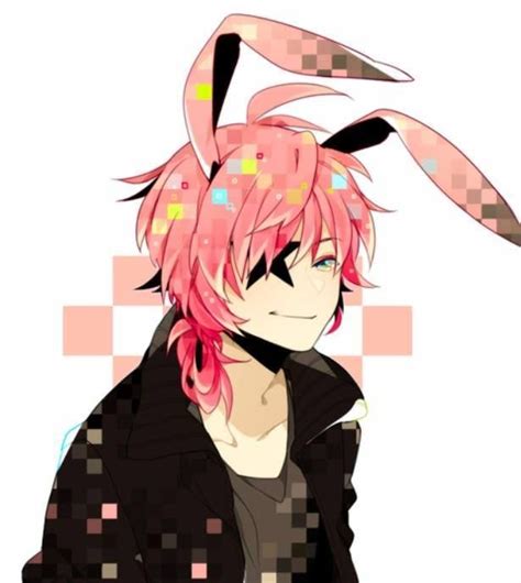 Pink Bunny Ears Hair Star Anime Anime Boy Anime Pink Hair