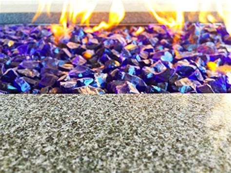 Buy Large Royal Blue Fire Glass Fire Pit Glass 1 2 1 10lbs Online At Desertcartindia