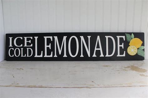 lemonade sign vintage inspired ice cold lemonade sign pretend play lemonade stand sign summer