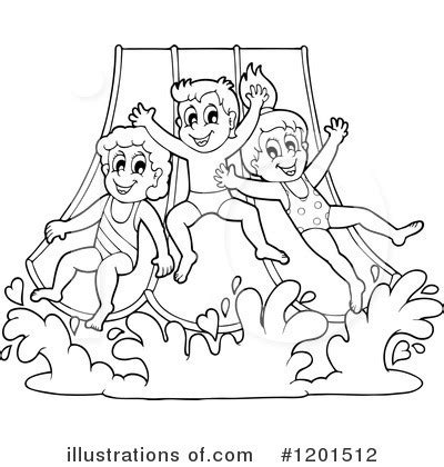 How to draw bedroom coloring page cara menggambar dan mewarnai mainan. Water Slide Clipart #1201512 - Illustration by visekart