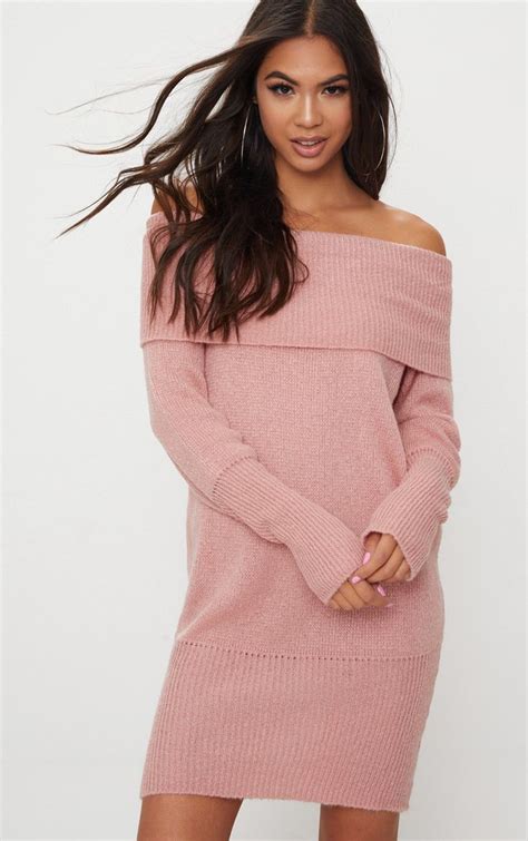 Pin By Stacy Bianca Blacy On Clothing Pink Sweaterdresses Knitted