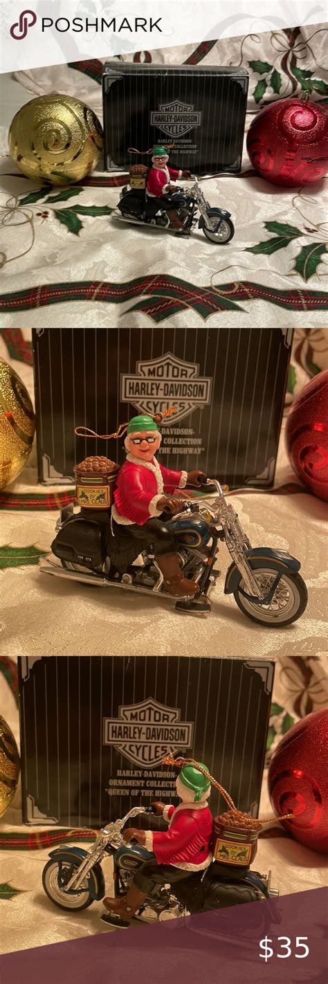 1999 Vintage Harley Davidson “queen Of The Highway” Mrs Claus Ornament