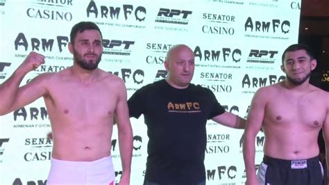 ArmFC Weight In Abubakar Agaev Vs Artur Aghajanyan HD YouTube