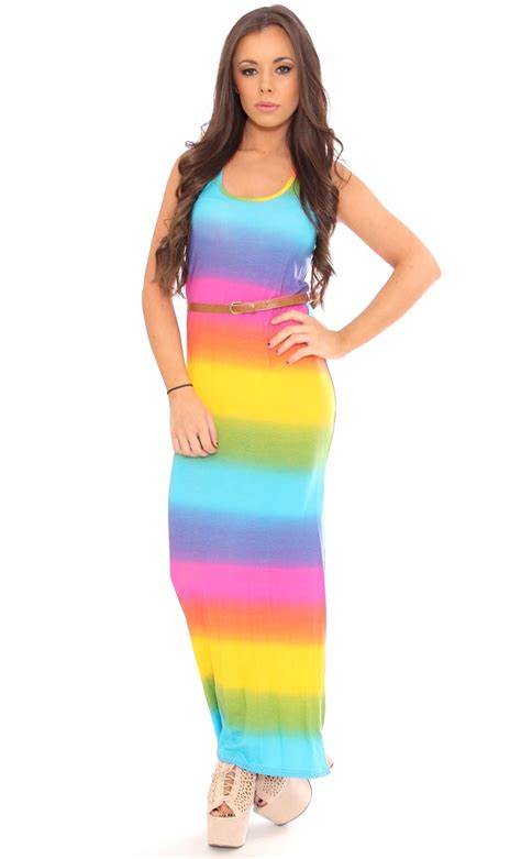 Superlative rainbow dresses for women