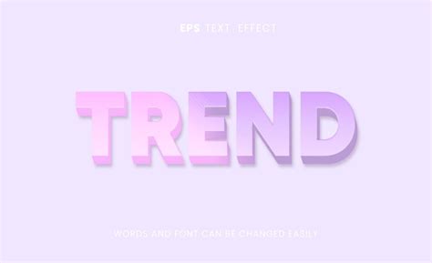 Premium Vector Trend Editable Text Effect Template With 3d Modern Style