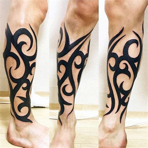 60 Tribal Leg Tattoos For Men Cool Cultural Design Ideas Tribal