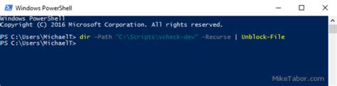 Using Powershell To Unblock Multiple Files Mike Tabor