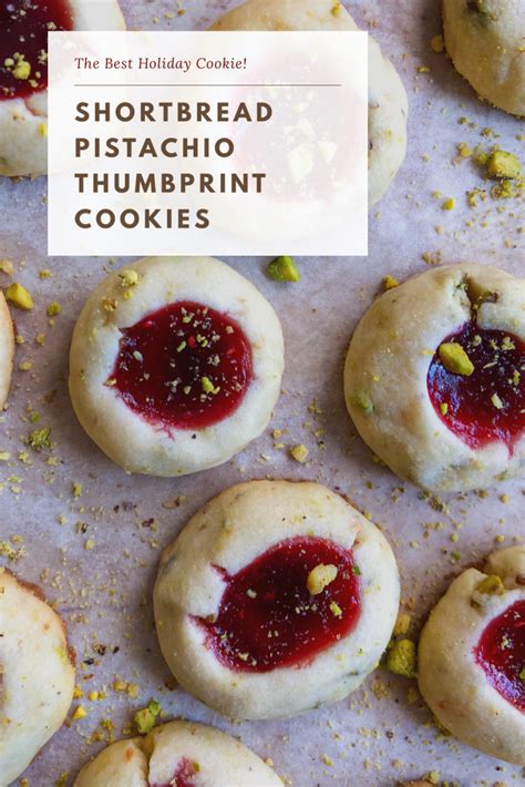 Pistachio Ghoraybeh Thumbprint Cookies Middle Eastern Shortbread