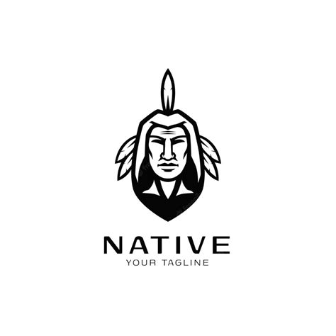 Premium Vector Native Apache Indian Logo Design