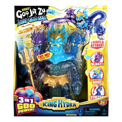 heroes of goo jit zu deep goo sea king hydra mit licht and soundeffekten moose toys