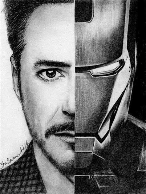Probably will revisit sometime when it's not 2am iron man draw | Robert downey jr iron man, Iron man tony stark, Iron man