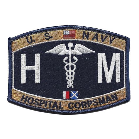 Usn Navy Hm Hospital Corpsman Mos Rating Patch Sailor Veteran Doc