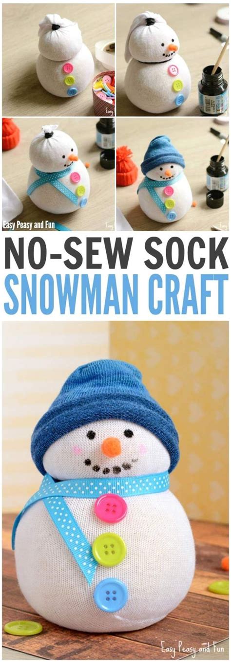 Adorable Diy Sock Snowman Craft For All Ages