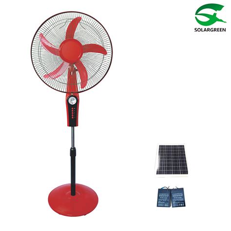 16′′ Solar Rechargeable Dc 12v Floor Fan Stand Fan With High Efficiency Bldc China
