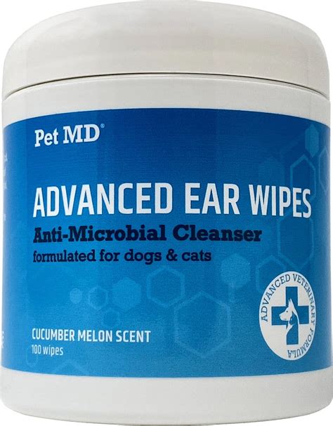 Pet Md Advanced Dog And Cat Ear Cleaner Wipes 100 Count