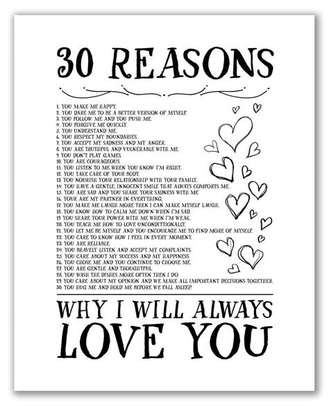 Reasons Why I Love You Printable They Are Designed For You To Print Out Color And