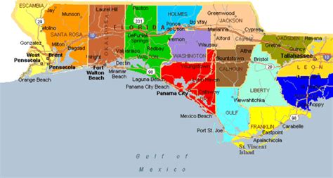 Map Of Florida Panhandle Counties Map