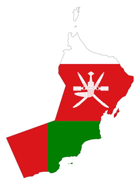 Oman Map Flag With Stroke Clipart Free Download Transparent Png