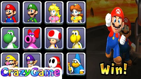 Mario Party 9 All Characters Win Animation Youtube