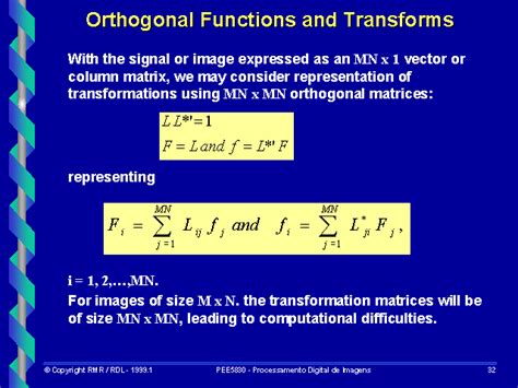 Orthogonal Functions And Transforms