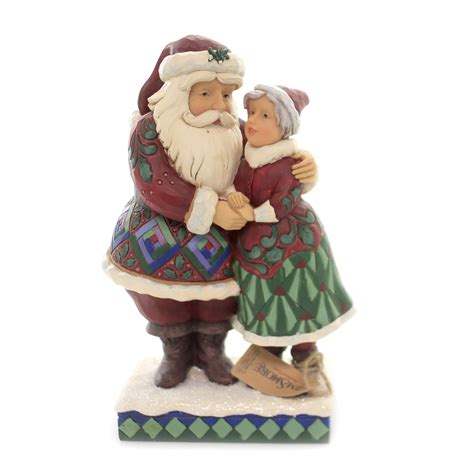 Jim Shore Cutest Christmas Couple Polyresin Santa And Mrs Claus 6001465