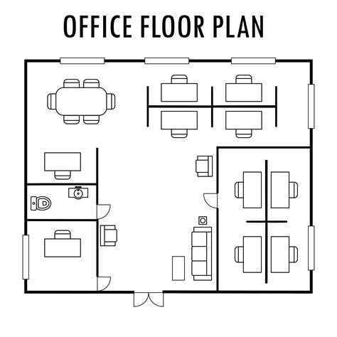 How To Draw A Floor Plan For Your Office Illustration