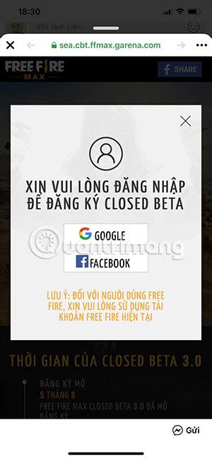 Players from these countries can register for the beta version here, and selected users will get access to it. Cách đăng ký Free Fire Max 3.0 Closed Beta - Quantrimang.com