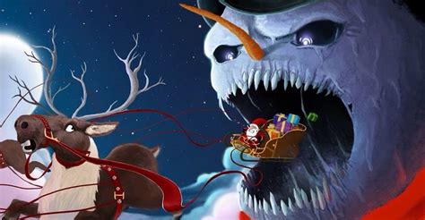 evil snowman creepy christmas christmas holidays xmas santa claus wallpaper creepmas bad