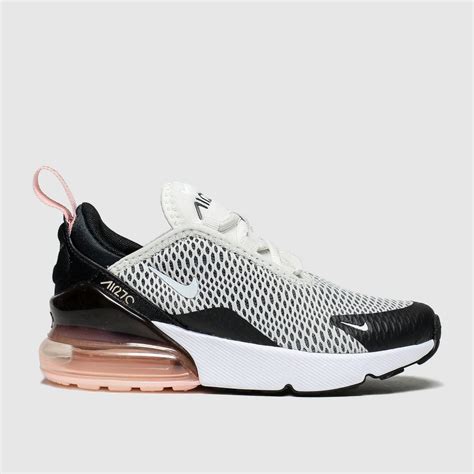 Girls White And Pink Nike Air Max 270 Knit Trainers Schuh
