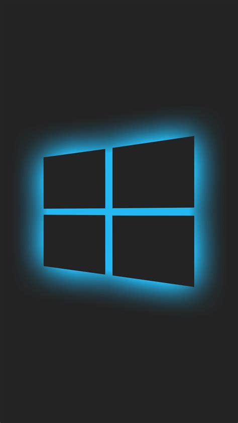 1080x1920 Resolution Windows 10 Logo Blue Glow Iphone 7 6s 6 Plus And