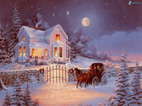 Maison sous la neige
