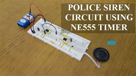 Police Siren Circuit Using Ne555 Timer Ne555 Timer Ic Pin Diagram