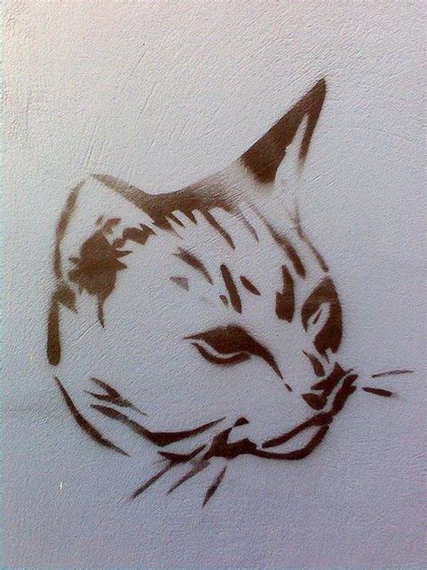 Cat Stencil Animal Sketches Cat Art Stencils