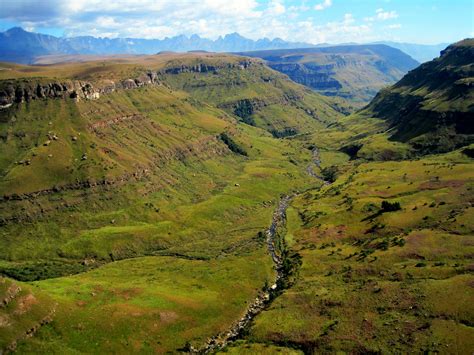 Drakensberg With Green Valley Free Stock Photo Public Domain Pictures