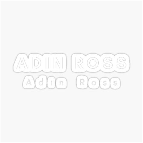 Adin Ross White Art Sticker For Sale By Brotherschool Redbubble