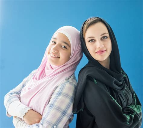 Premium Photo Two Arabic Muslim Girls