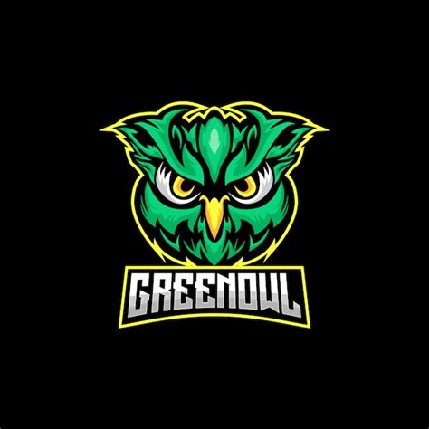 Premium Vector Green Owl E Sports Logo
