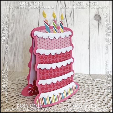 Birthday Cake Shaped Card Cake Card Cake Shapes Birthday Greeting Cards