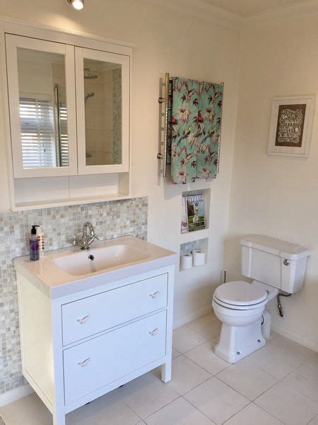 Allier modern bathroom vanity set with mirror, $799 from wayfair. Ikea Hemnes bathroom furniture experience? | Mumsnet ...