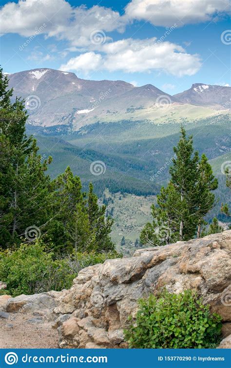 Scenic View From The Rocky Mountains Stock Photo Image Of Panorama