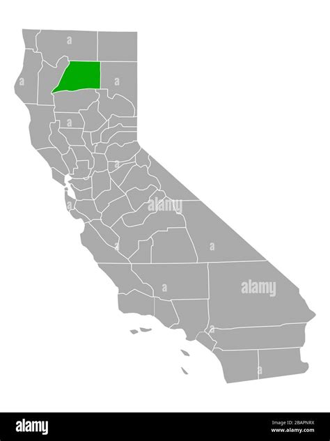 Map Of Shasta In California Stock Photo Alamy