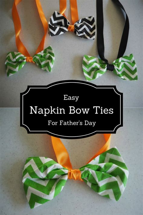 Easy Napkin Bow Ties For Fathers Day Be A Fun Mum