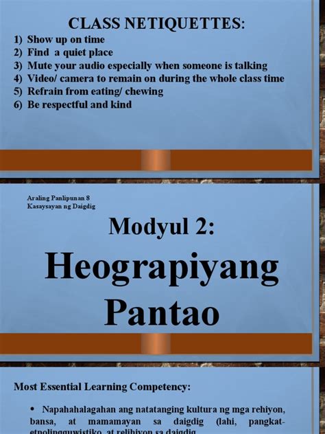 Heograpiyang Pantao Module 2 Ap8 Pdf