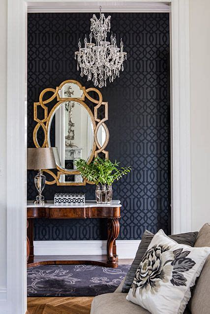 Textured Wallpaper Accent Wall Bedroom