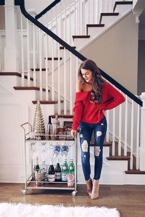 56 Awesome Christmas Party Outfits To Copy Holiday Outfits Women Cute
